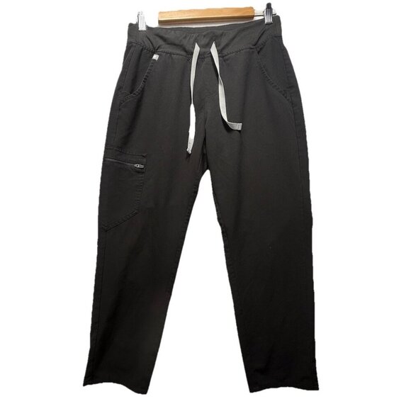 Figs Zamora Scrub Pants Womens Sz S Black Technical Collection Drawstring Nurse - Picture 1 of 10
